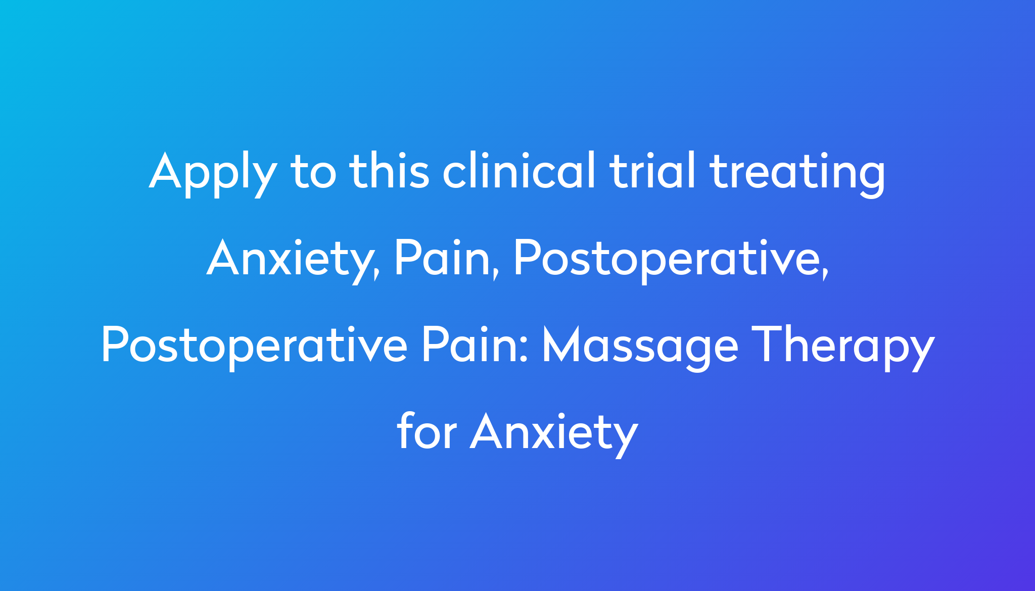 massage-therapy-for-anxiety-clinical-trial-2022-power